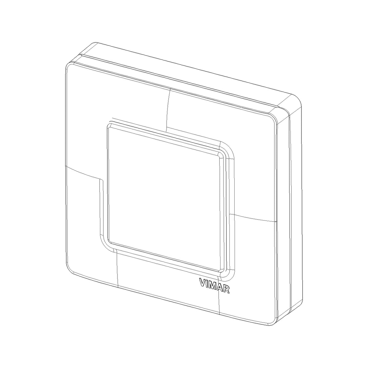 Vimar 2-Module IP55 Cover Plate, For Eikon and Plana Series, With Screws, 60 mm Mounting Boxes