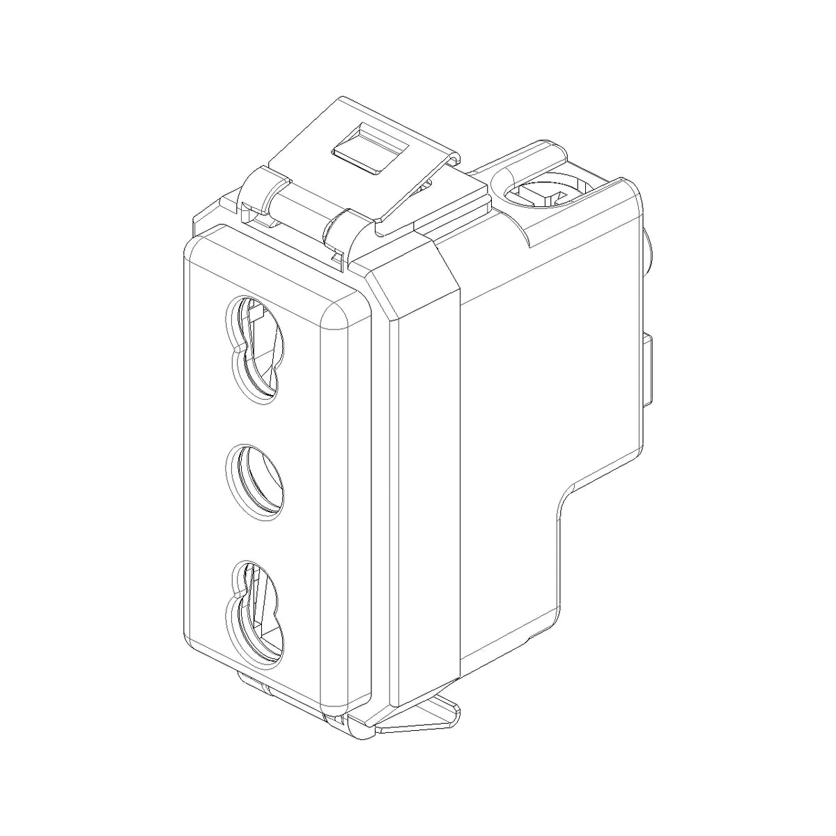 Vimar 8000 2P+E P17/11 Socket Outlet, 16A, 250V, Flush Mount, IP20
