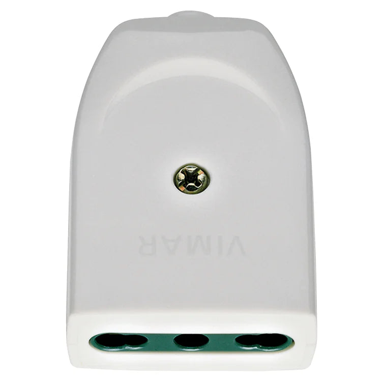 Vimar Supernova Series 2P+E P17/11 Axial Socket Outlet, 16A, 250V, IP20, Screw Terminal, Halogen-Free Thermoplastic