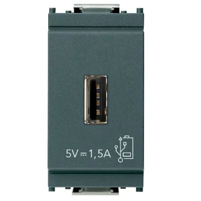 Vimar Idea Series USB Supply Unit, 5V, 120-240V, 1 Module