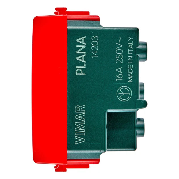 Vimar Plana 2P+E P17/11 Socket Outlet, 16A, 250V, IP20, Flush Mount