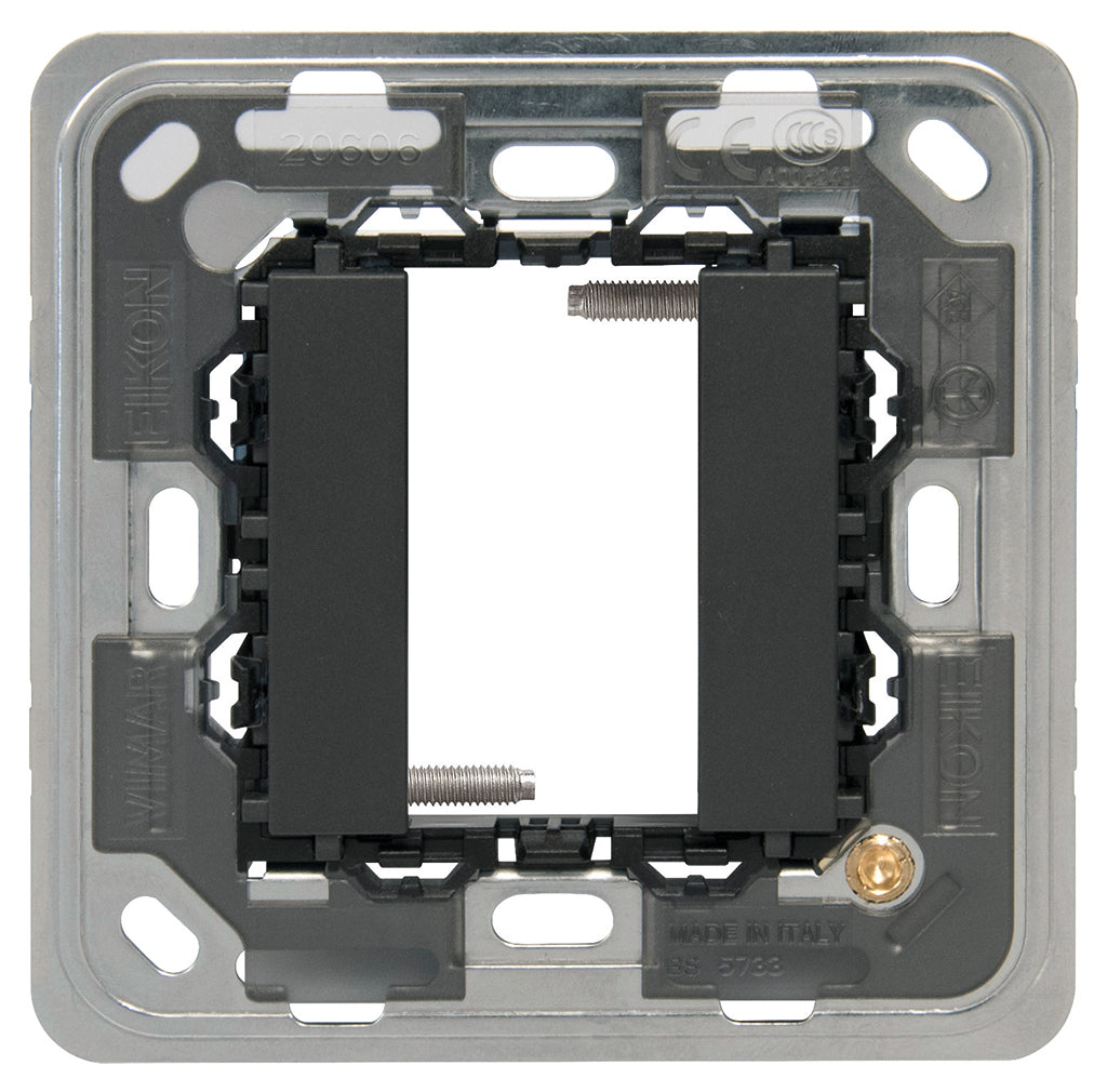 Vimar Eikon 1-Module Mounting Frame, For Square British Standard Mounting Boxes, With Screws