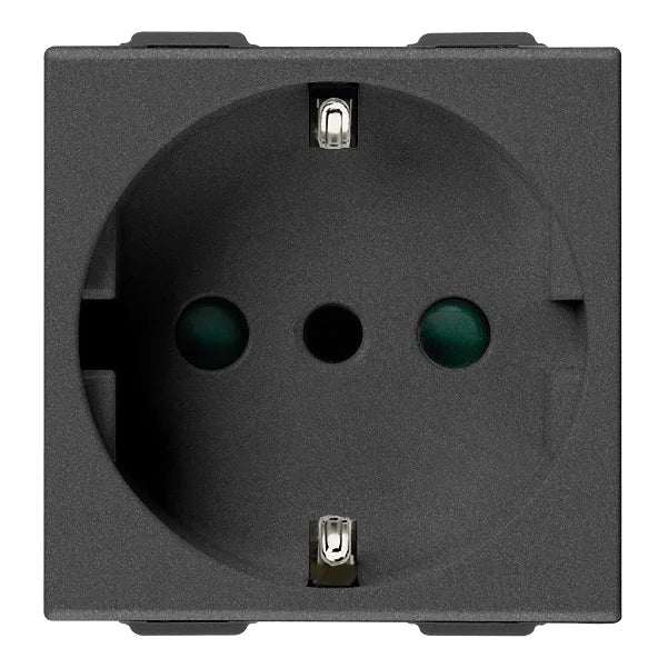 Vimar Neve Up 2P+E 16A P30 SICURY Socket Outlet, 250V, 2 Modules, Flush Mount