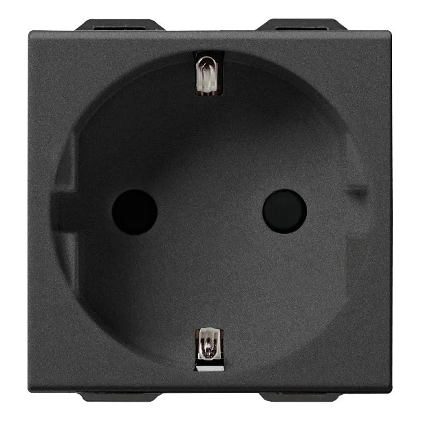 Vimar Neve Up German Standard SICURY Socket Outlet, 2P+E, 16A, 250V, 2 Modules