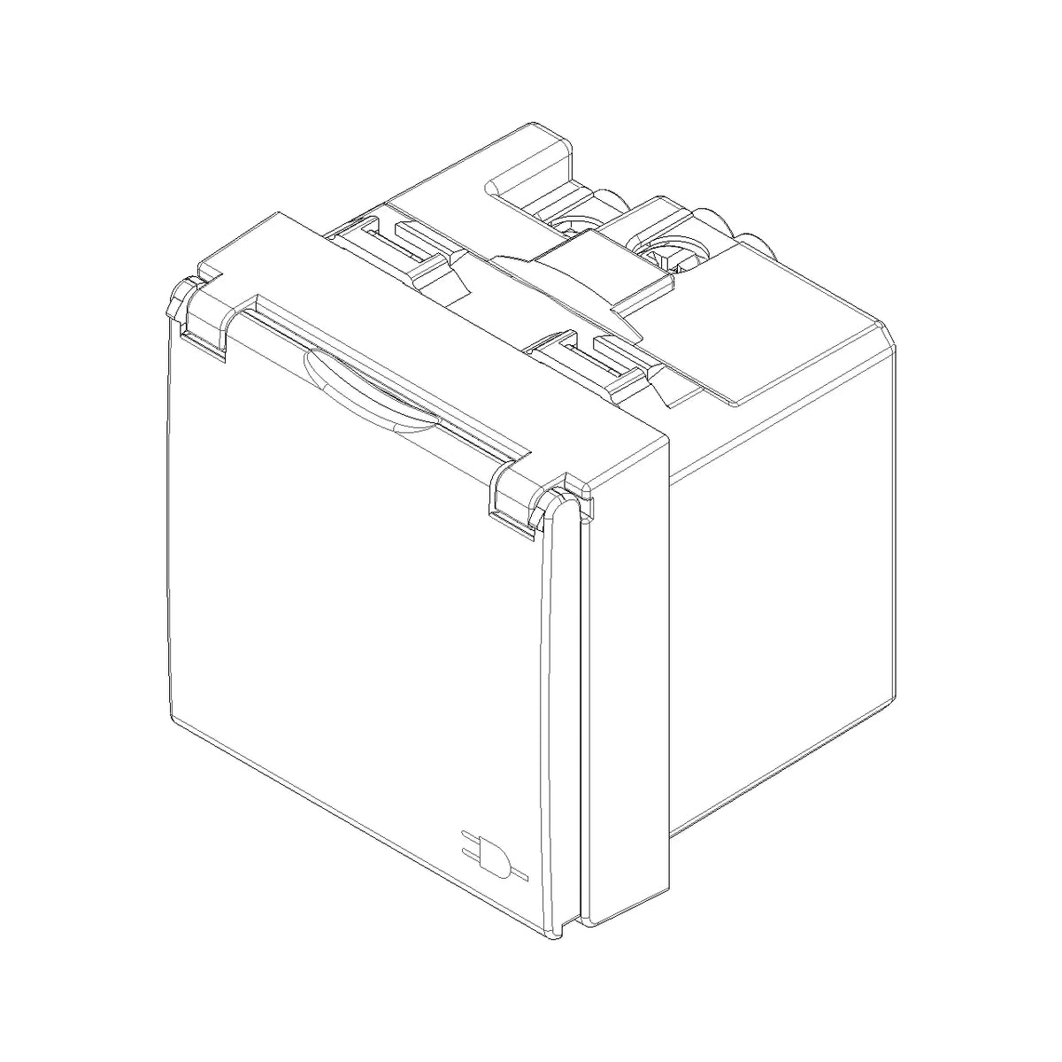 Vimar Neve Up German Standard SICURY Socket Outlet, 2P+E, 16A, 250V, 2 Modules