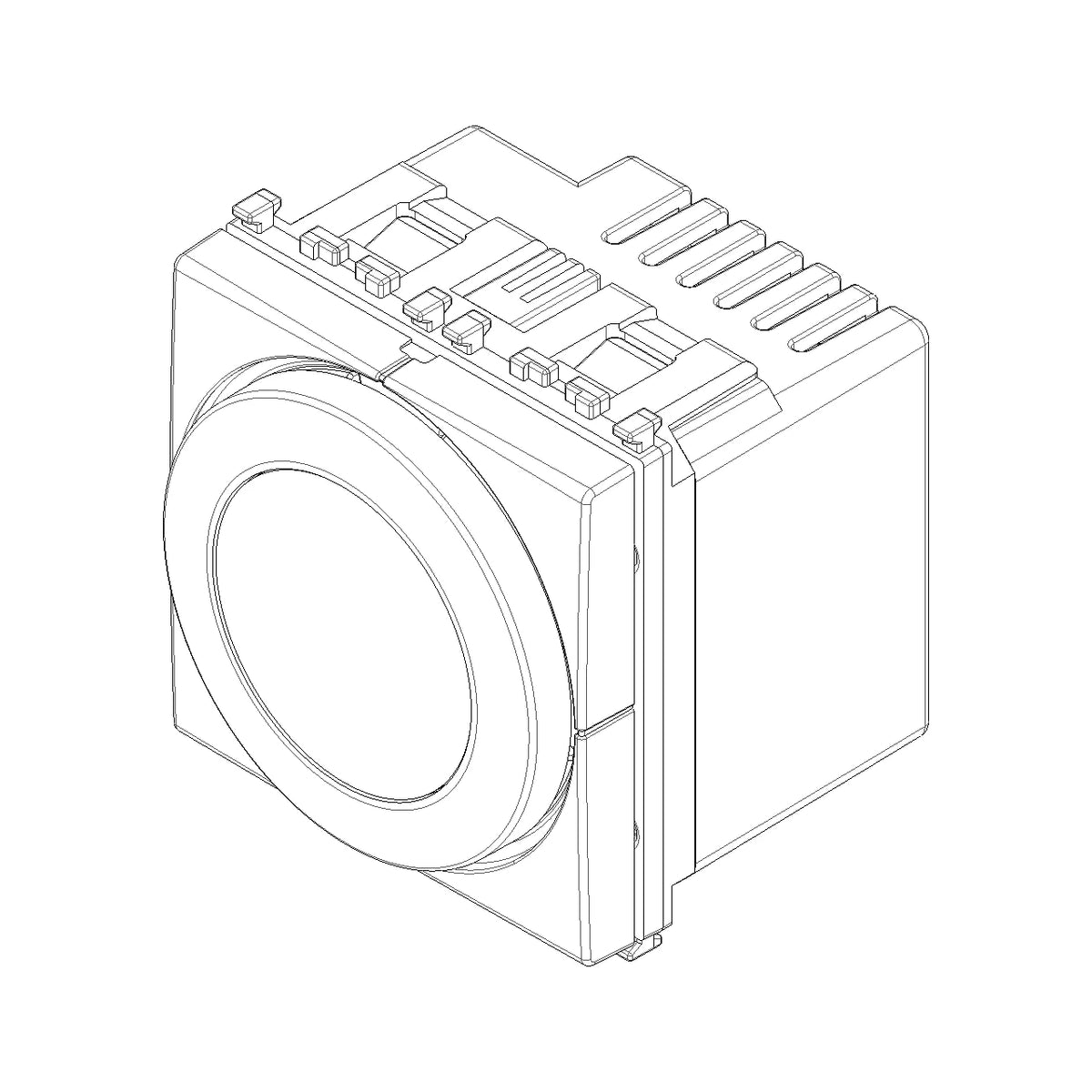 Vimar Dial Thermostat, For Eikon, Arké, Plana, 100-240V, 2 Modules