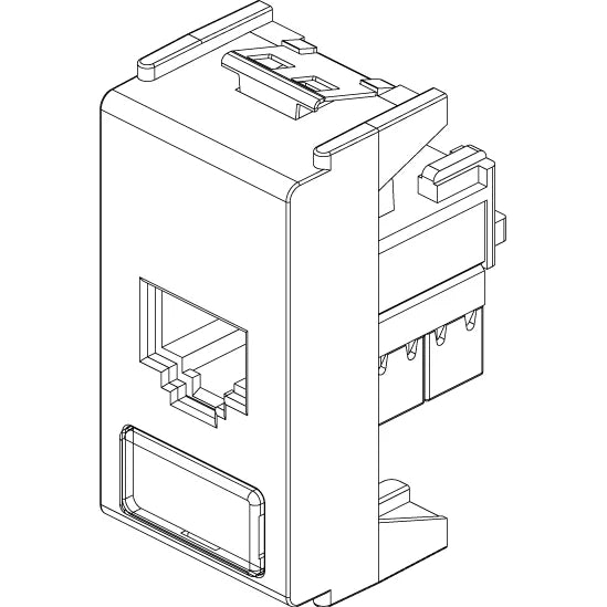 Vimar 8000 Series RJ45 Netsafe Outlet, T568A/B Universal Wiring