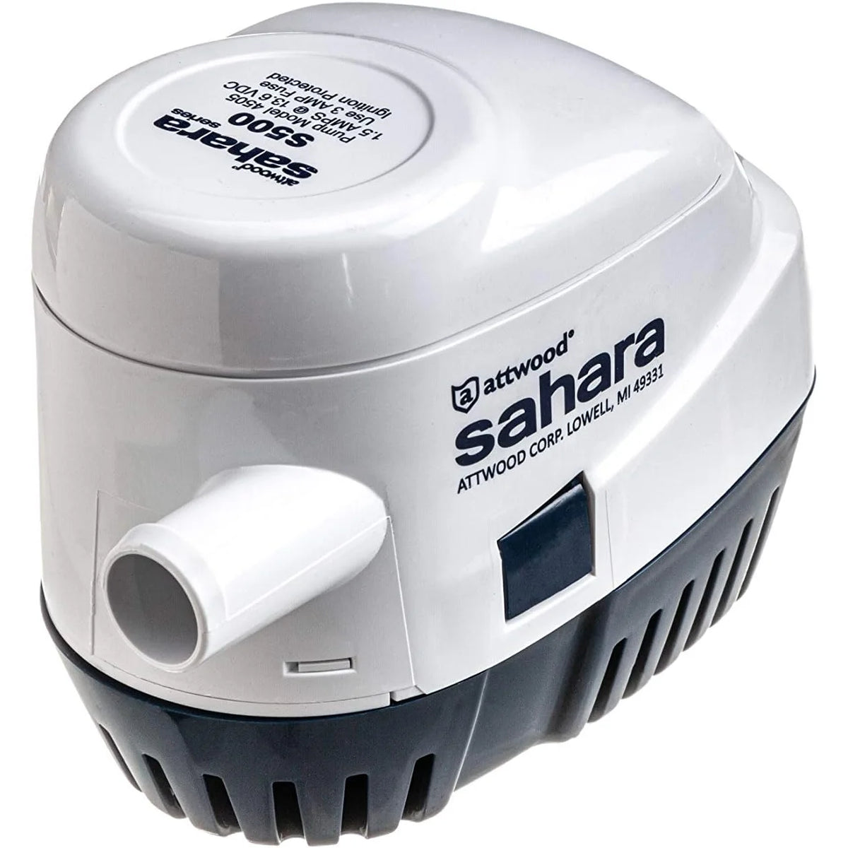 Attwood Marine Sahara S500 Automatic Bilge Pump, 12V, 500 GPH, 3/4 in Outlet