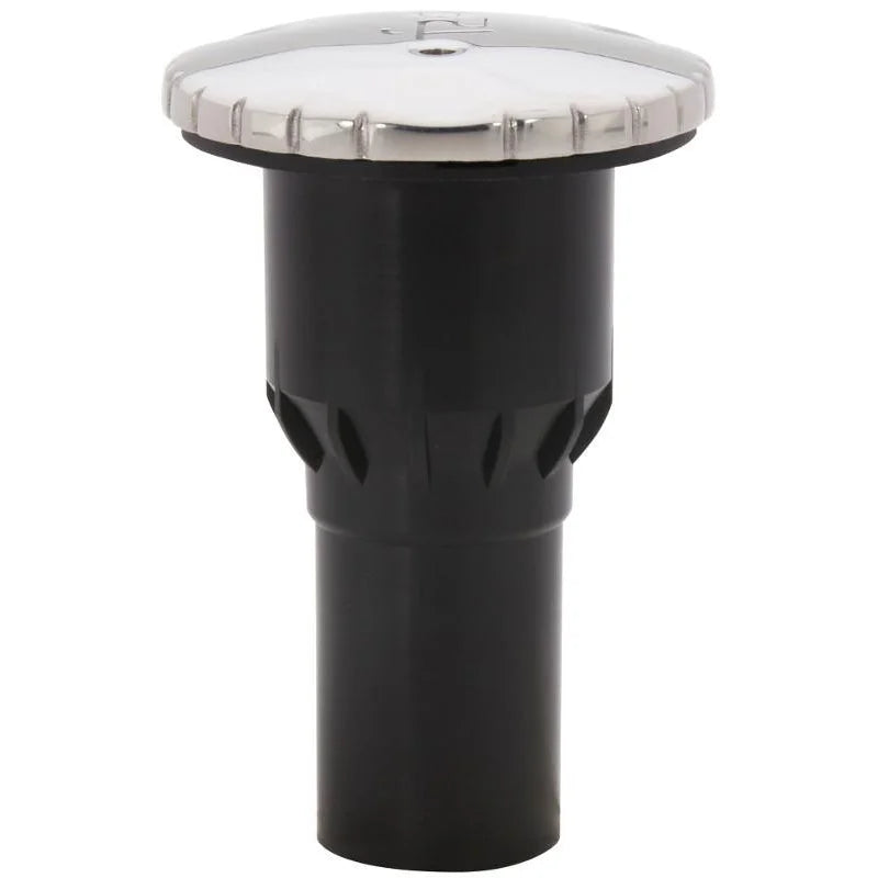 Attwood Marine Plastic Waste Deck Fill, For 38mm Hose, Scalloped Stainless Steel Cap