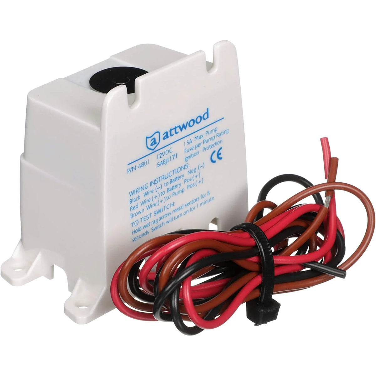 Attwood Marine S3 Series Automatic Bilge Switch, 12V, 15A, Electronic Sensing