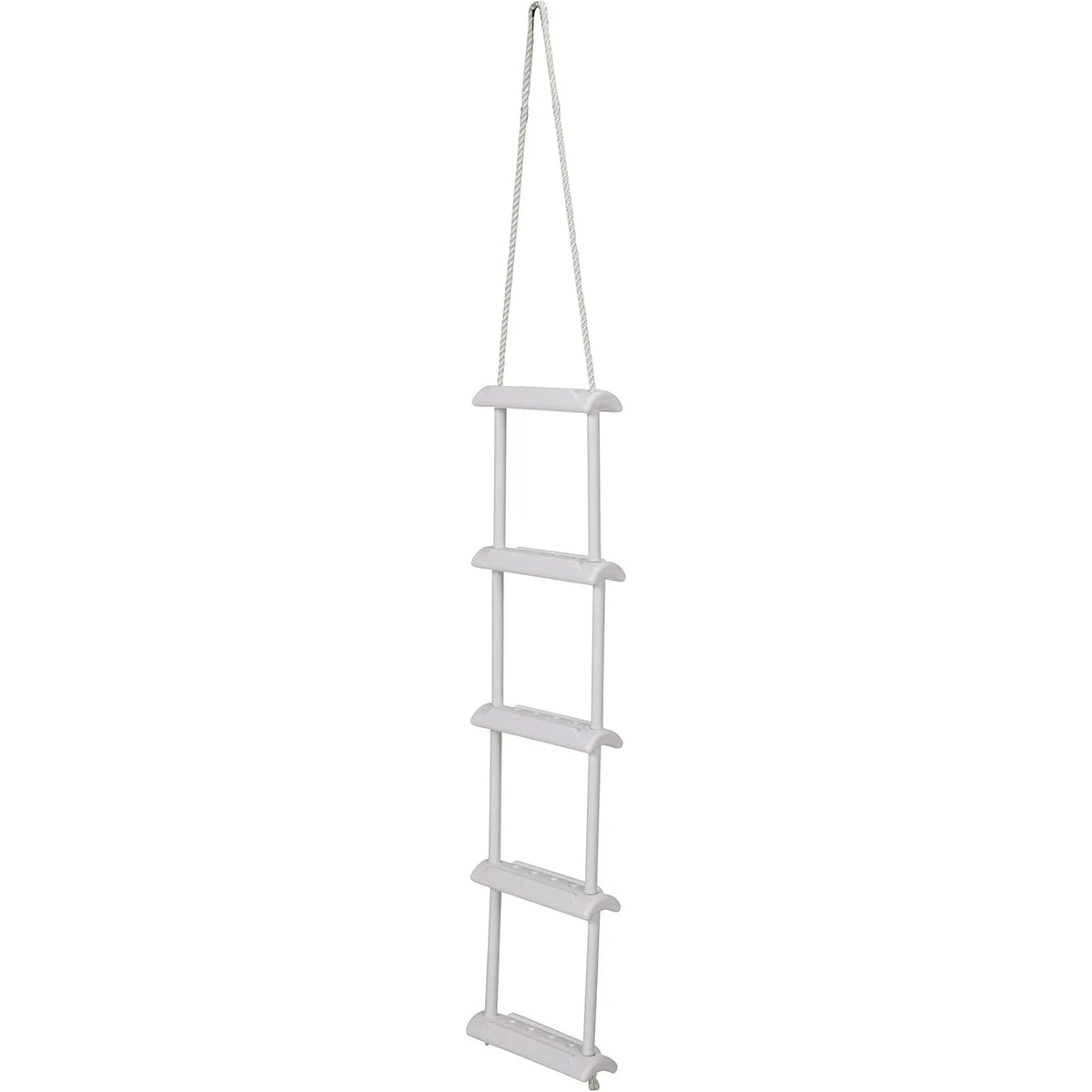 Attwood Marine Rope Ladder, 5-Step, 11-3/4 in Blow-Molded Steps, Cleat or Railing Mount, Fold-Flat