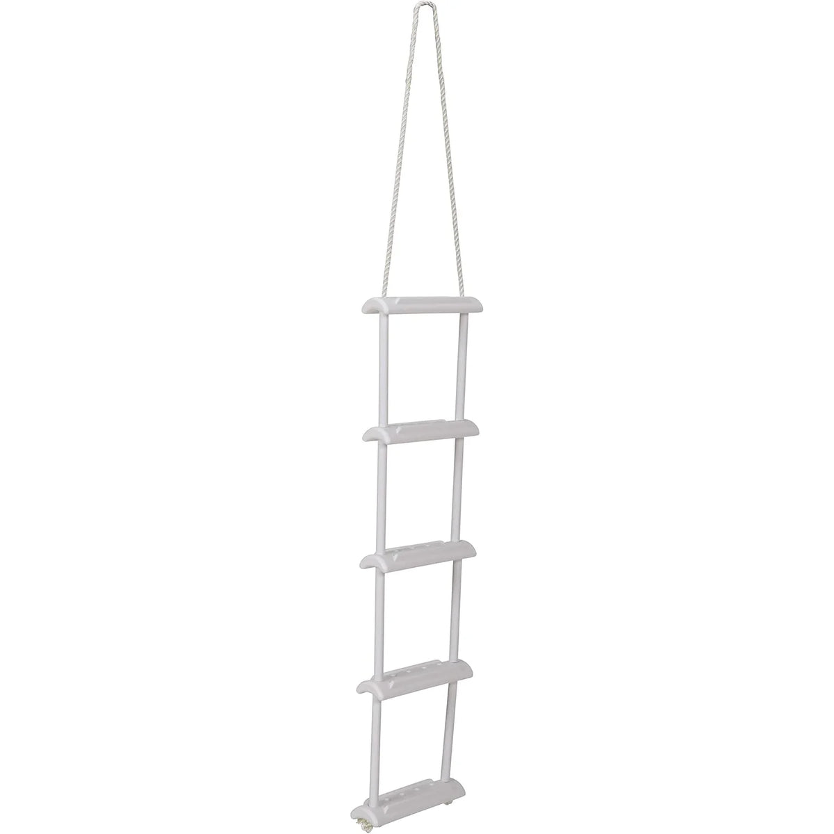 Attwood Marine Rope Ladder, 5-Step, 11-3/4 in Blow-Molded Steps, Cleat or Railing Mount, Fold-Flat