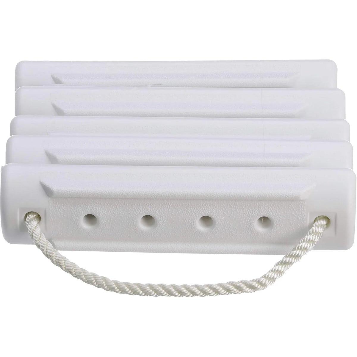 Attwood Marine Rope Ladder, 5-Step, 11-3/4 in Blow-Molded Steps, Cleat or Railing Mount, Fold-Flat