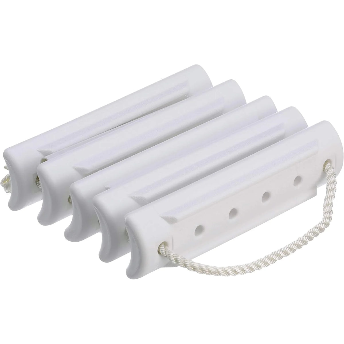 Attwood Marine Rope Ladder, 5-Step, 11-3/4 in Blow-Molded Steps, Cleat or Railing Mount, Fold-Flat