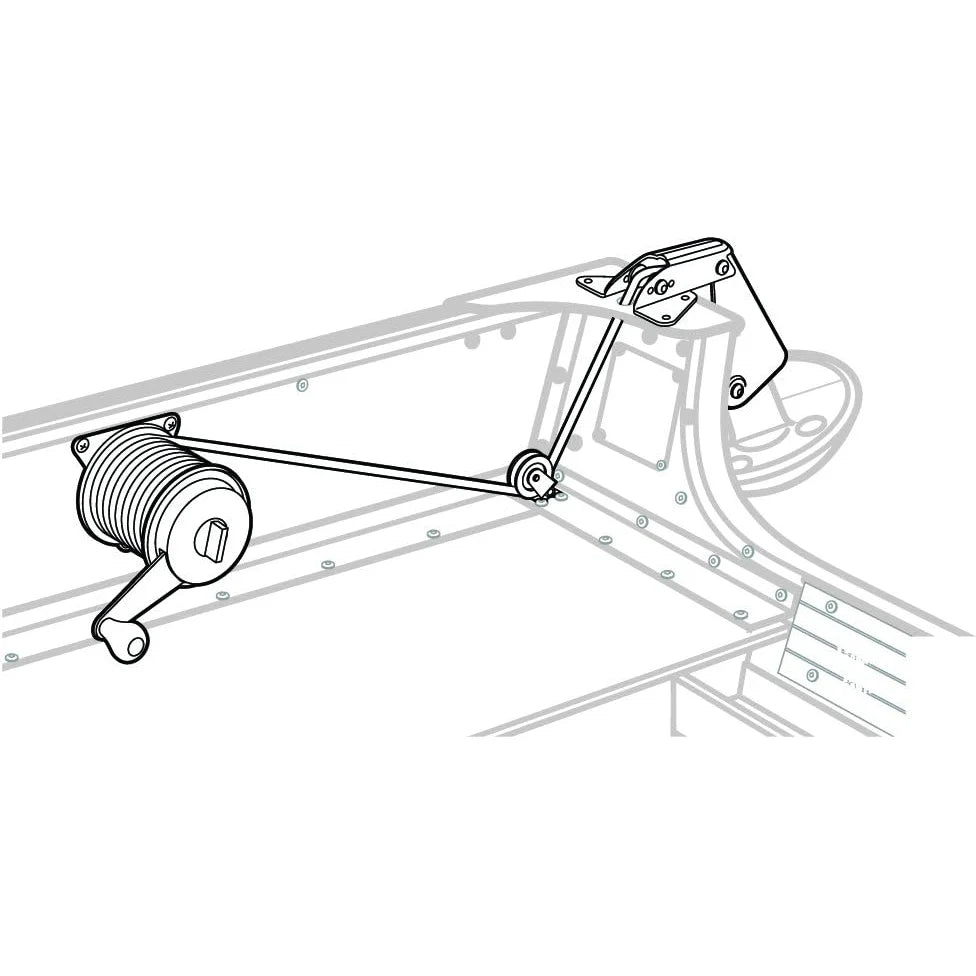 Attwood Marine Anchor Lift System, 12 lb Anchor Capacity, Bow or Stern Mount, Heavy-Gauge Powder-Coated Steel