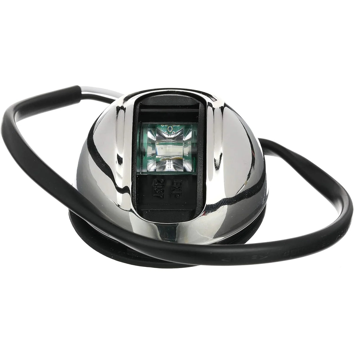 Attwood Marine LightArmor Vertical Surface Mount Navigation Light, Starboard Green, 2NM, IP67, Stainless Steel