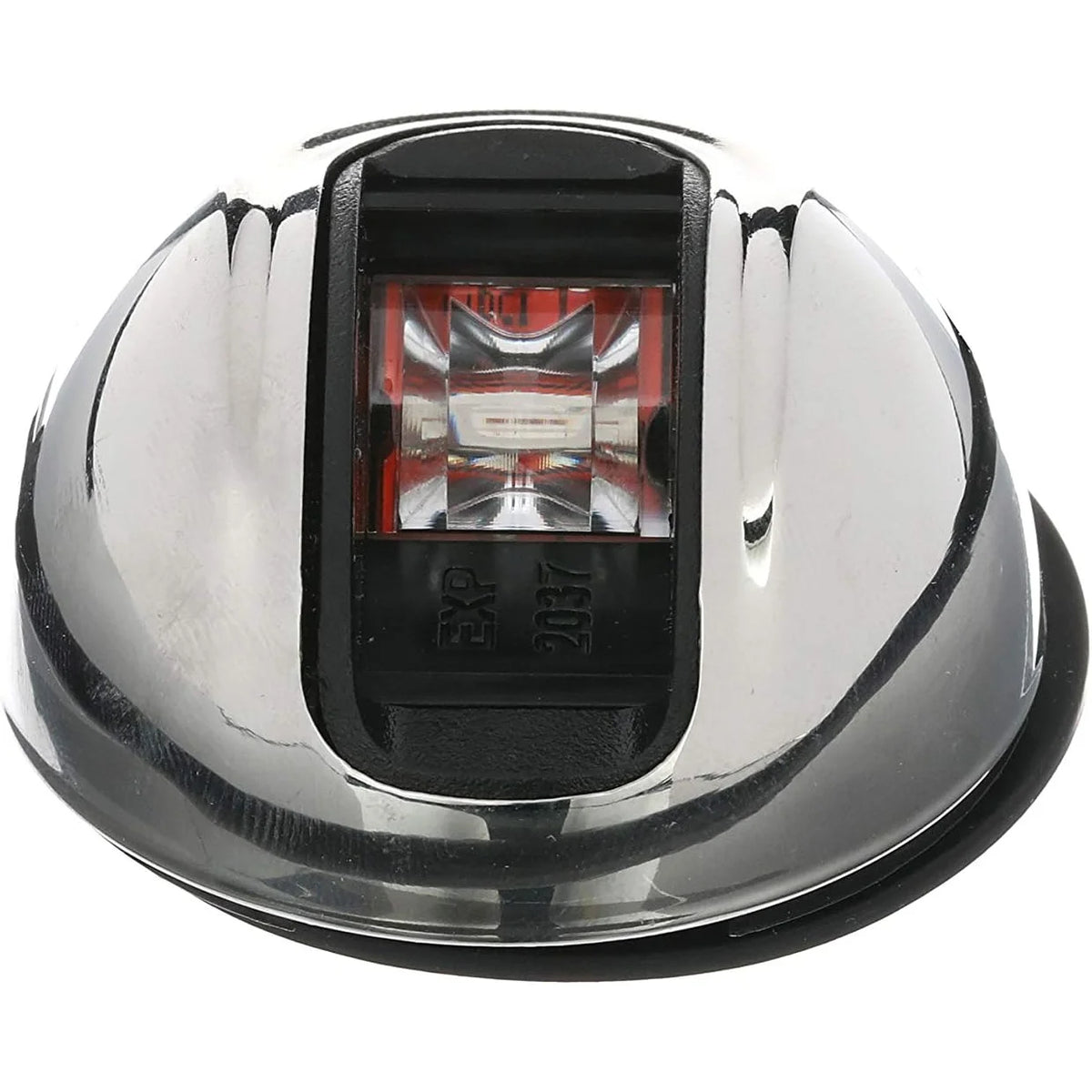 Attwood Marine LightArmor Vertical Surface Mount Navigation Light, Port Red, Oval, Stainless Steel Housing, 2NM, IP67