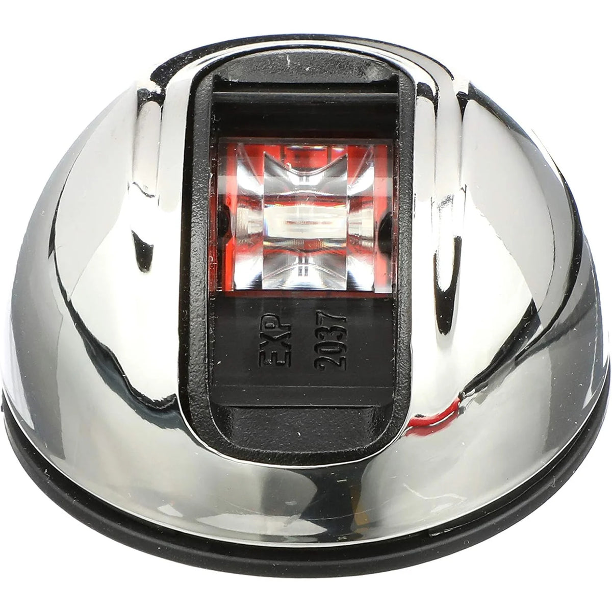 Attwood Marine LightArmor Vertical Surface Mount Navigation Light, Port Red, Oval, Stainless Steel Housing, 2NM, IP67