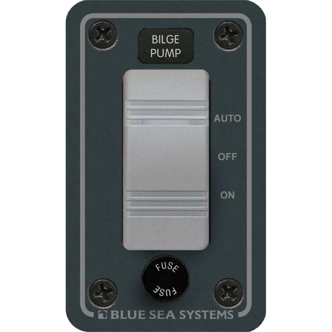 Blue Sea Systems Contura Single Bilge Pump Control Panel, 12/24V DC, IP66, ON-Off-Auto