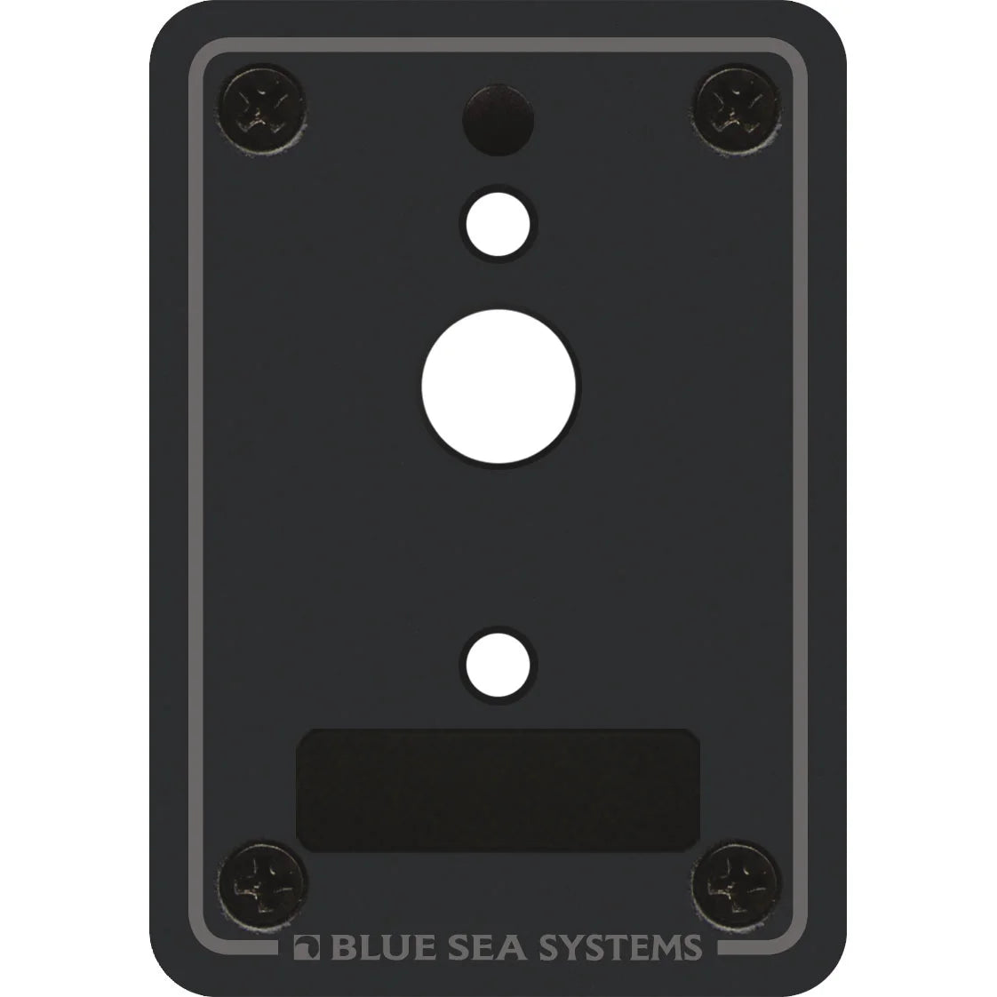 Blue Sea Systems A-Series Single Blank Mounting Panel, for Single-Pole Toggle Circuit Breakers, 1/8 in 5052 Aluminum