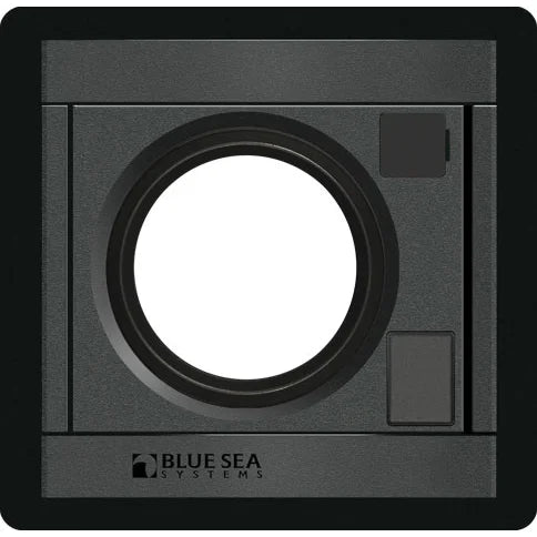 Blue Sea Systems 360 Panel Gauge Blank, For 2 in Round Gauges, 1/8 in 5052 Aluminum, UV-Stabilized Thermoplastic Bezel