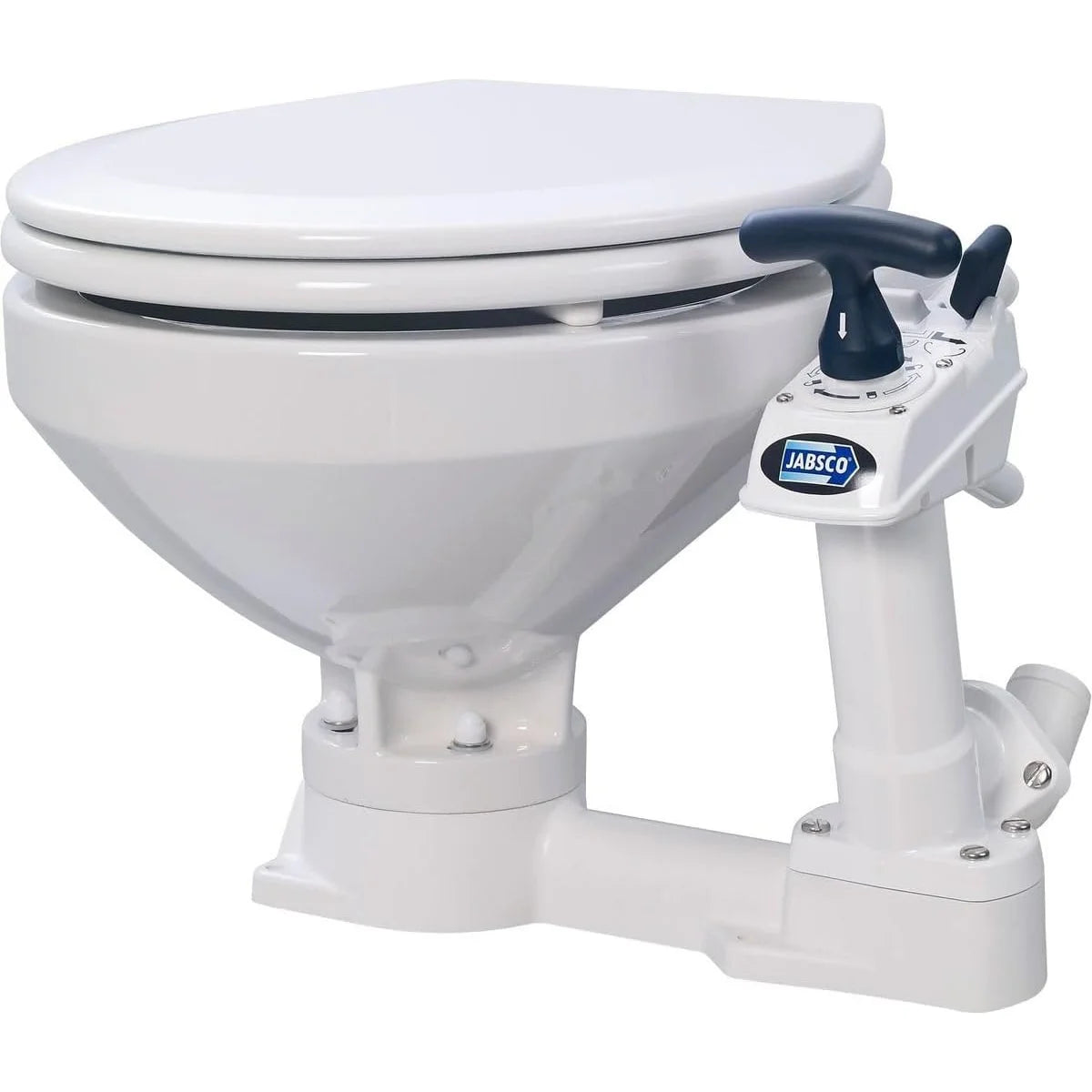 Jabsco Twist 'n' Lock Manual Marine Toilet, Regular Bowl, Soft Close Lid