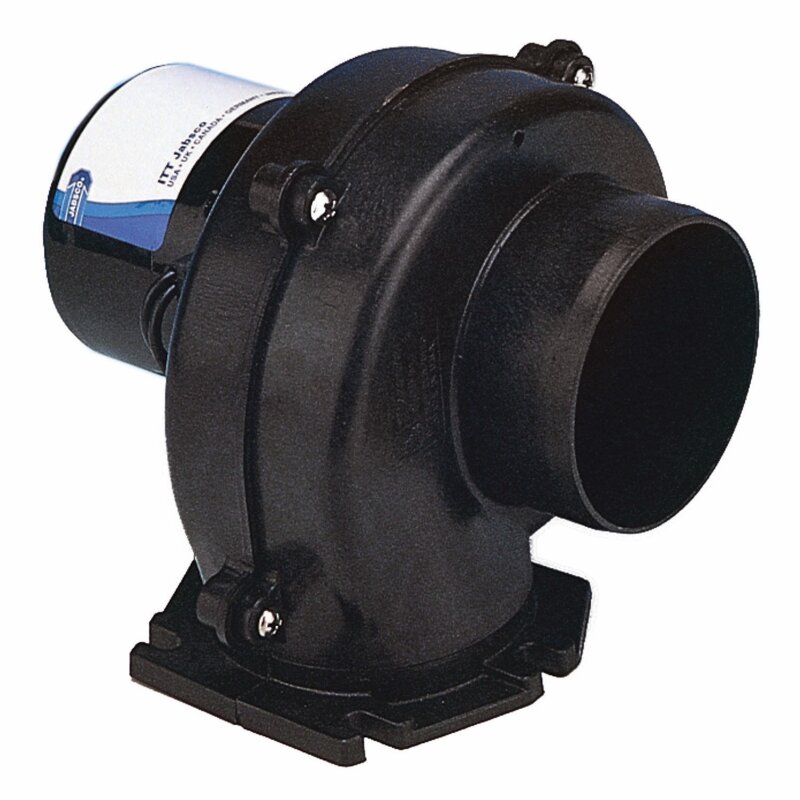 Jabsco 3 in Flangemount Blower, 105 CFM, 12V, Ignition Protection