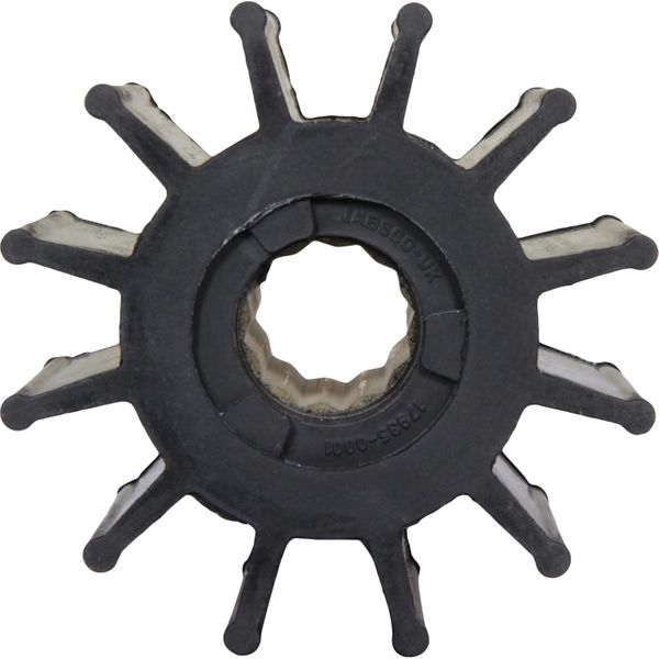 Jabsco Impeller Kit, Spline Drive, 3-3/4 in x 2-1/2 in x 1 in, 12-Blade, Neoprene, Brass Insert