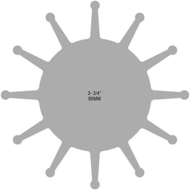 Jabsco Flexible Impeller, 3-3/4 x 3-1/2 x 1 in, Spline Drive, 12 Blades, Neoprene, Brass Insert