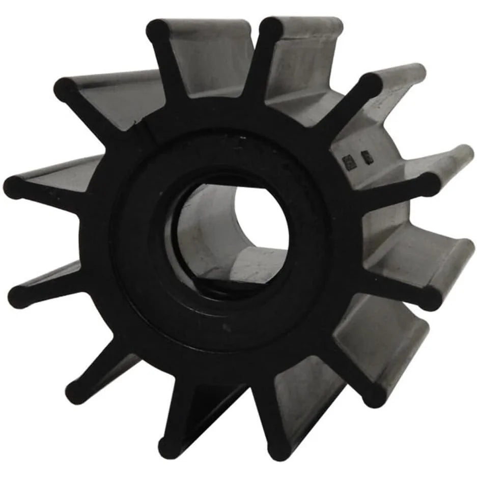 Jabsco Impeller Kit, Double Flat Drive, 12-Blade, Neoprene, 3-3/4 in Diameter, 3-1/2 in Depth, 1 in Shaft Diameter, Plastic Insert