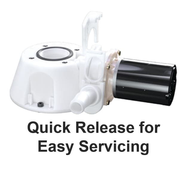 Jabsco Quiet Flush E2 Raw Water Marine Toilet, Regular Bowl, 24V, Soft-Close Lid