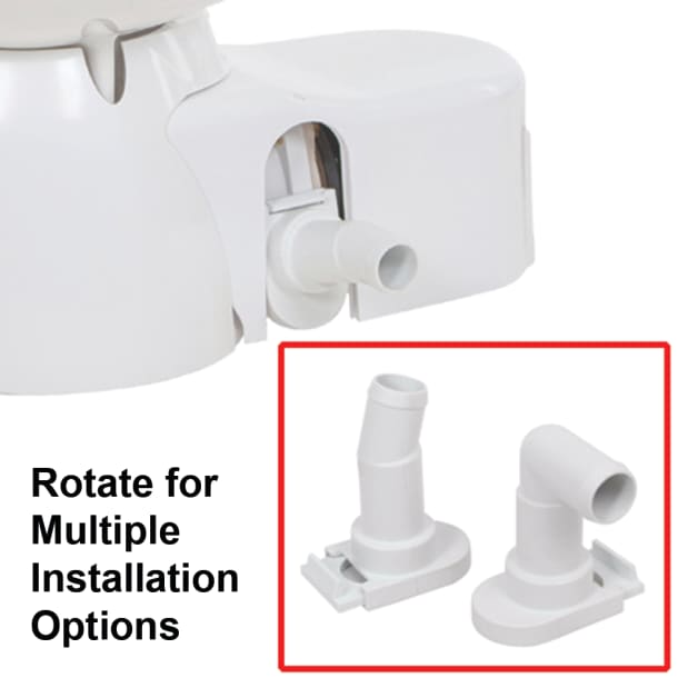 Jabsco Quiet Flush E2 Raw Water Marine Toilet, Regular Bowl, 24V, Soft-Close Lid