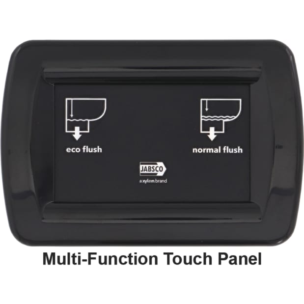 Jabsco Quiet Flush E2 Raw Water Marine Toilet, Regular Bowl, 24V, Soft-Close Lid