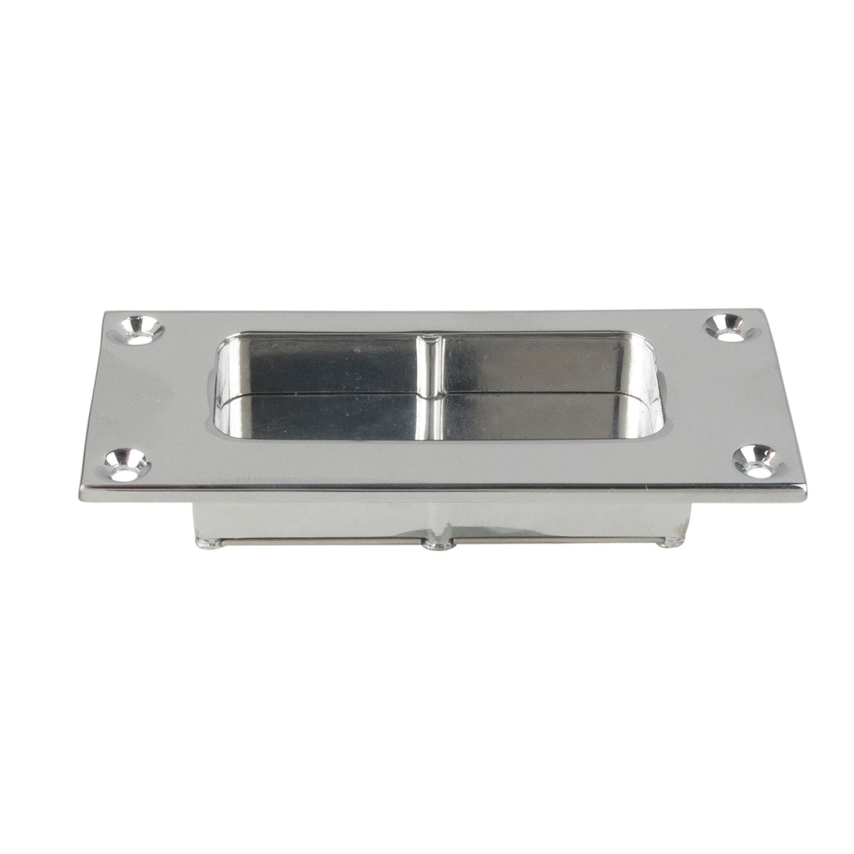 Perko 1110 Flush Pull, Chrome-Plated Zinc Alloy and Stainless Steel, 3-11/16 x 1-11/16 in Face Plate, 7/16 in Depth