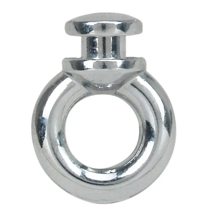 Perko Fender Lock, Chrome-Plated Zinc Alloy, 3/8 in Eye, 1-1/2 in Flange