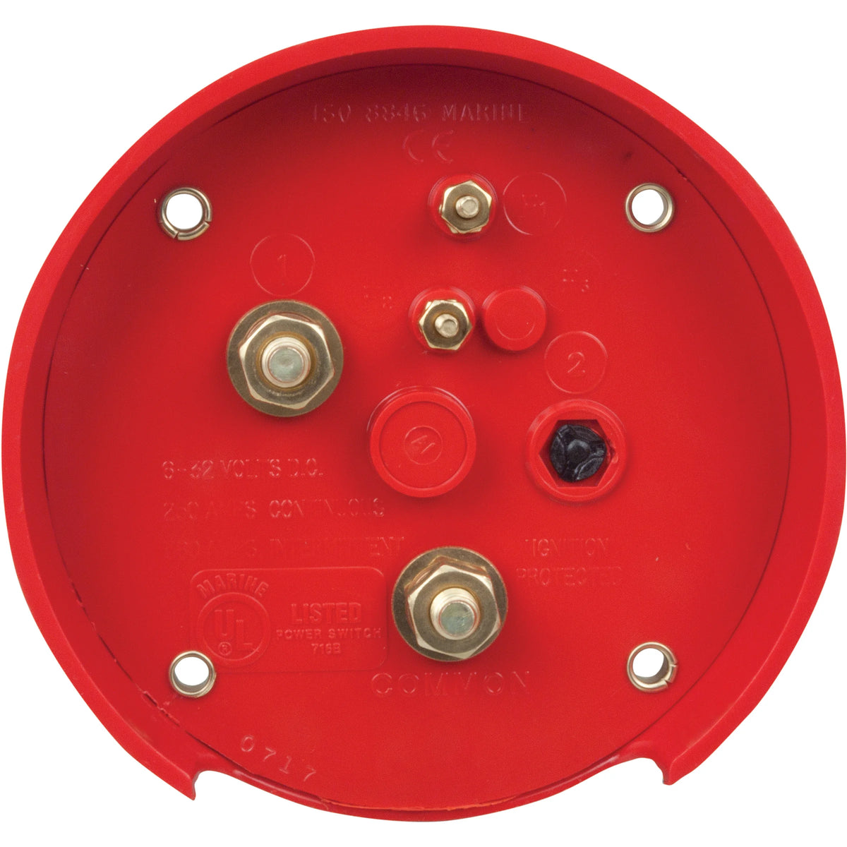 Perko 9601 Series Medium Duty Main Battery Disconnect Switch, 6-32V, 250A, Ignition Protected, Alternator Field Disconnect, Key Lock