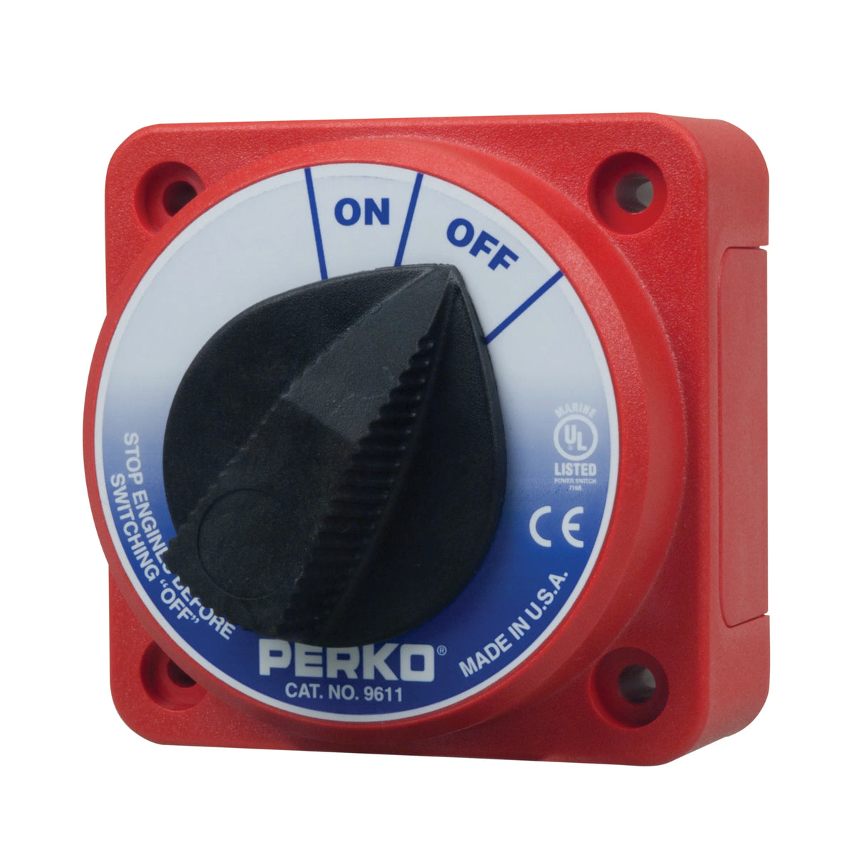 Perko 9611 Main Battery Disconnect Switch, 6-32V, 315A Continuous, Ignition Protected
