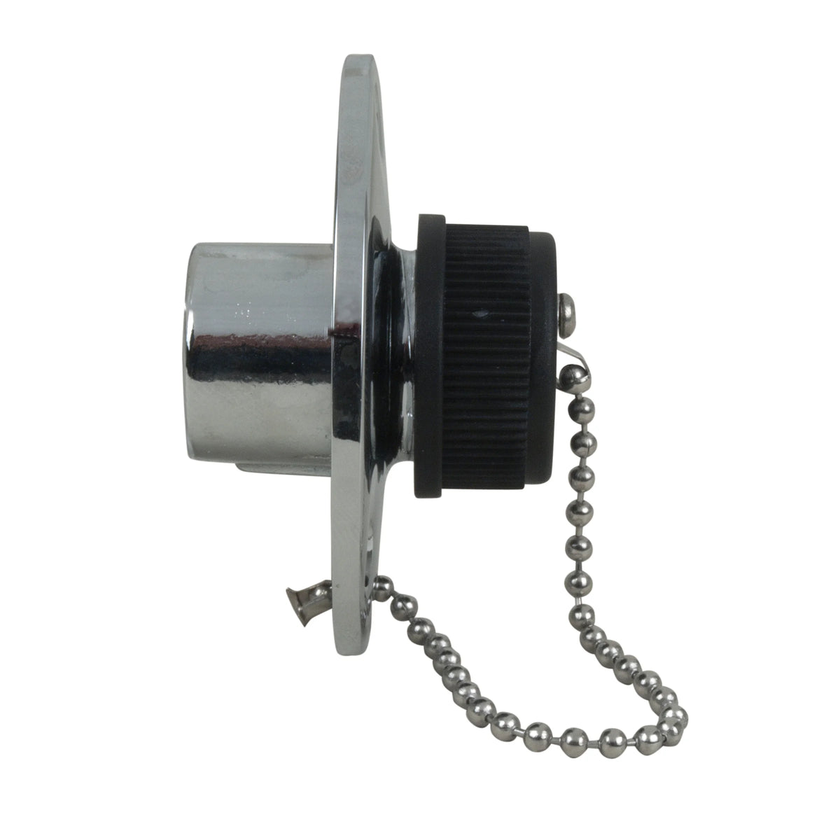 Perko Water Outlet Fitting with Cap, For On-Board Washdown Systems, 1/2 in NPT, Chrome-Plated Bronze