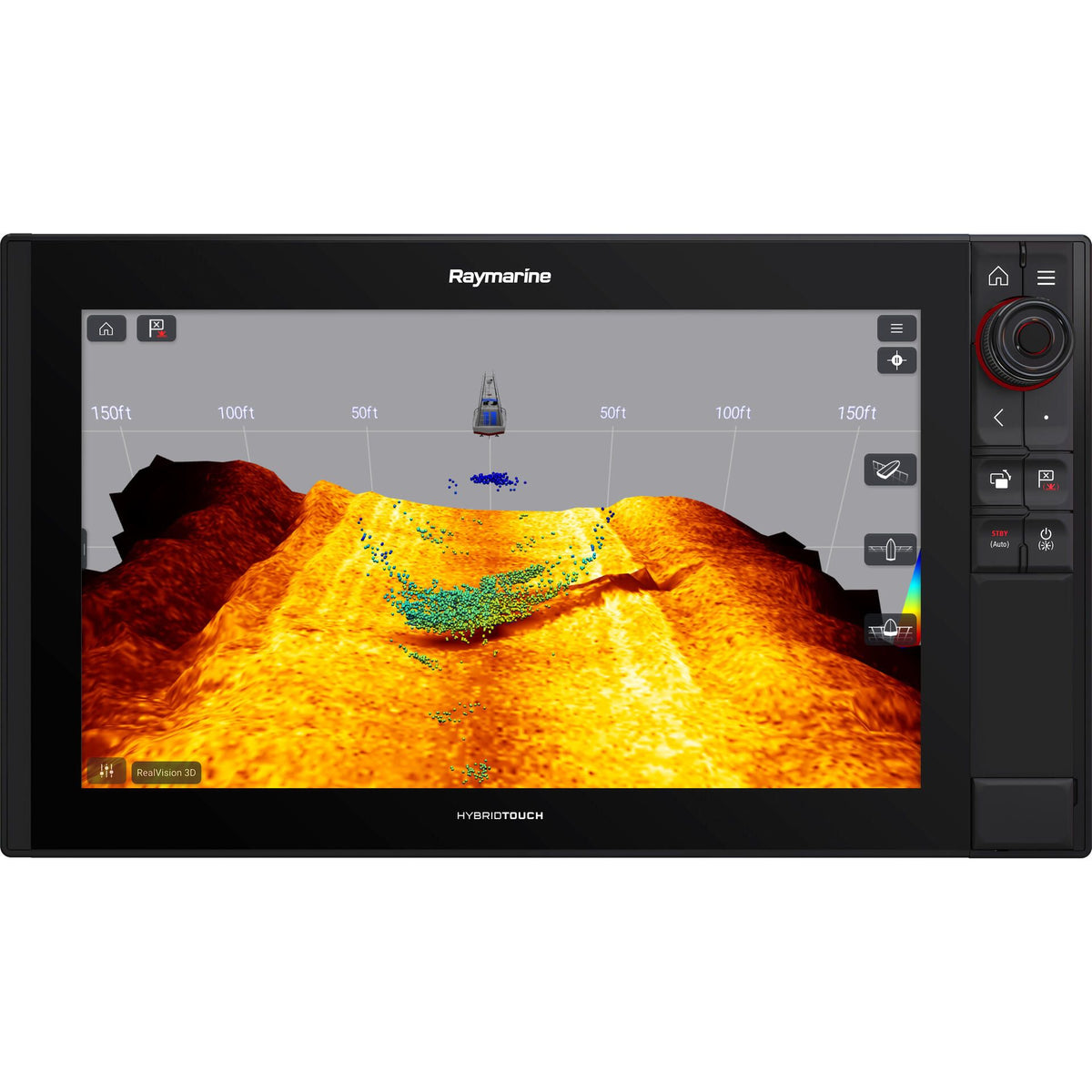 Raymarine Axiom Pro 16 RVX Multifunction Display, No Transducer, Navionics+ North America Charts, RealVision 3D Sonar, 1kW CHIRP Sonar, HybridTouch Control