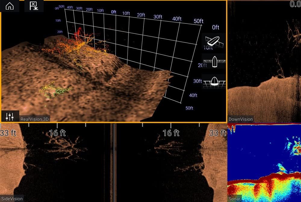 Raymarine Axiom Pro 16 RVX Multifunction Display, No Transducer, Navionics+ North America Charts, RealVision 3D Sonar, 1kW CHIRP Sonar, HybridTouch Control