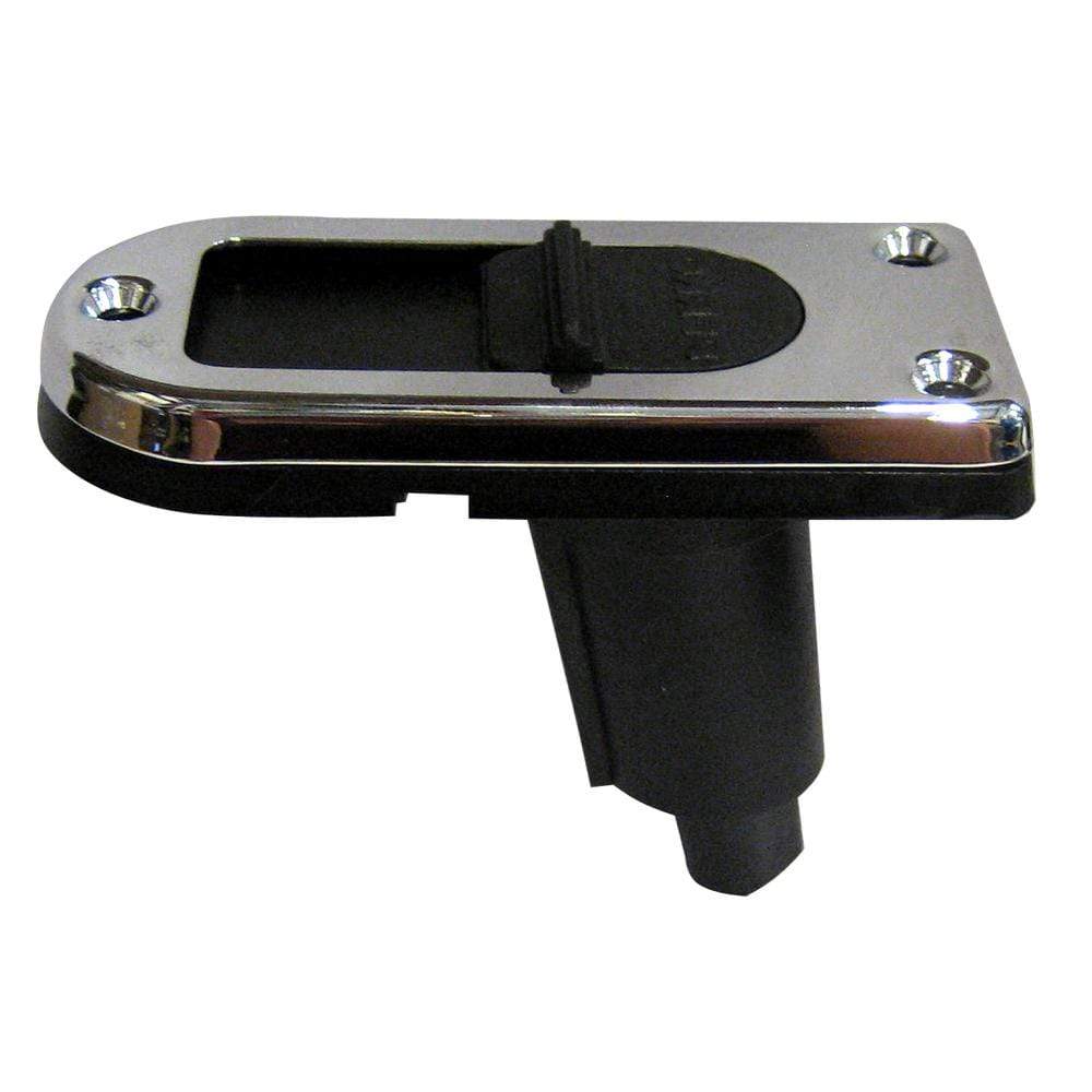Perko 1046 Plug-In Pole Light Base, 2-Pin, 5° Rake, Chrome-Plated Brass