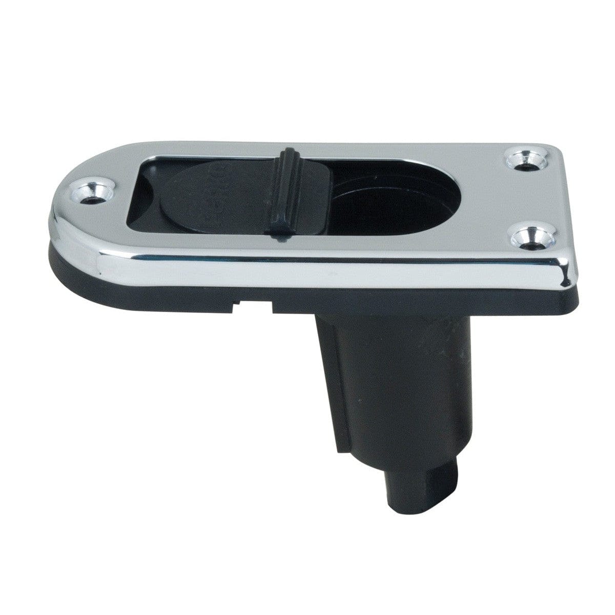 Perko 1046 Plug-In Pole Light Base, 2-Pin, 5° Rake, Chrome-Plated Brass