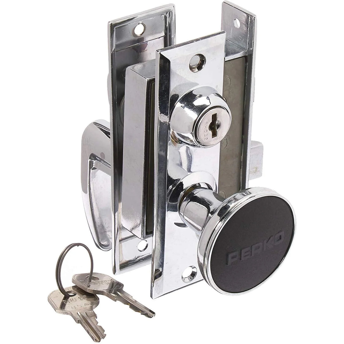 Perko 927 Mortise Lock Set with Bolt, Chrome Plated Zinc Alloy, 1 to 1-3/8 in Door Thickness