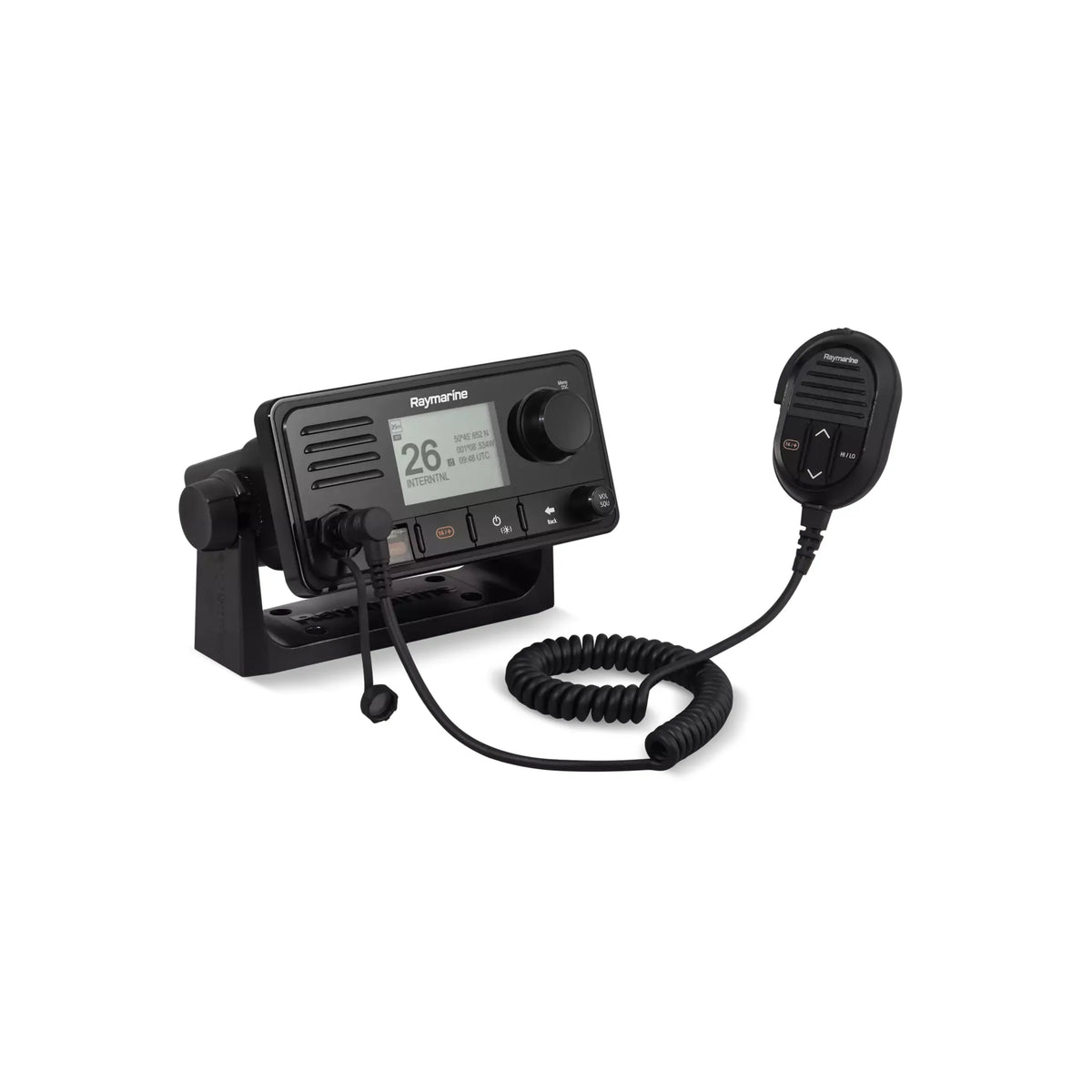Raymarine Ray73 Fixed Mount VHF Radio, 25W, Class D DSC, AIS Receiver, GPS/GNSS, NMEA 2000, NMEA 0183, IPX6/IPX7, Loudhailer