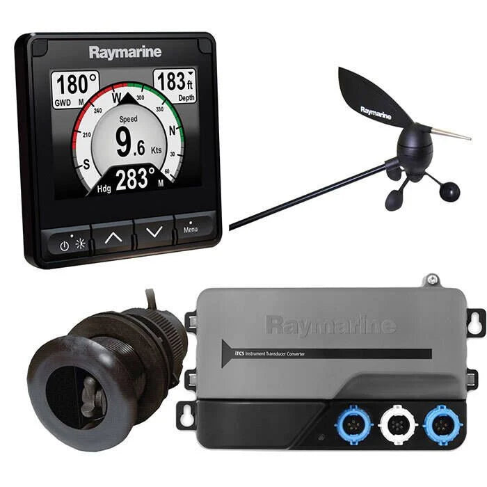 Raymarine i70s System Pack, Wind Depth Speed Transducers, 4.1 in Display, SeaTalkng, NMEA 2000, IPX6/IPX7