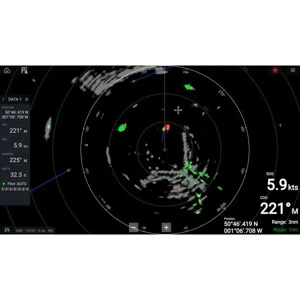 Raymarine Quantum 2 Q24D Radar Dome, 18 in, Doppler, CHIRP, Wi-Fi, Ethernet, Black Radome, No Cables