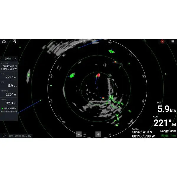 Raymarine Quantum 2 Q24D Radar Dome, 18 in, Doppler, CHIRP, Wi-Fi, Ethernet, Black Radome, No Cables