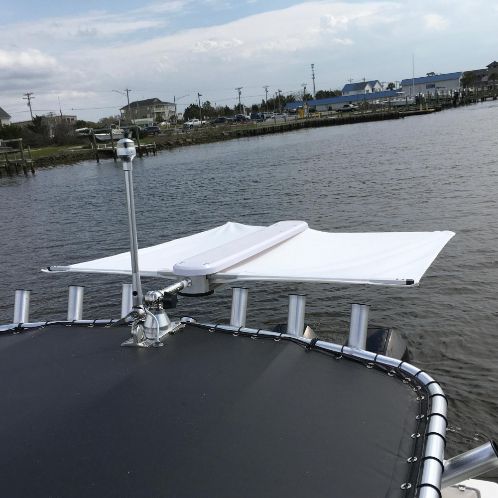 TACO Marine Grand Slam 170 Outrigger Top Mounts, For 1-1/8 in Tele-Outrigger Poles, Pair, Stainless Steel, Anodized Aluminum
