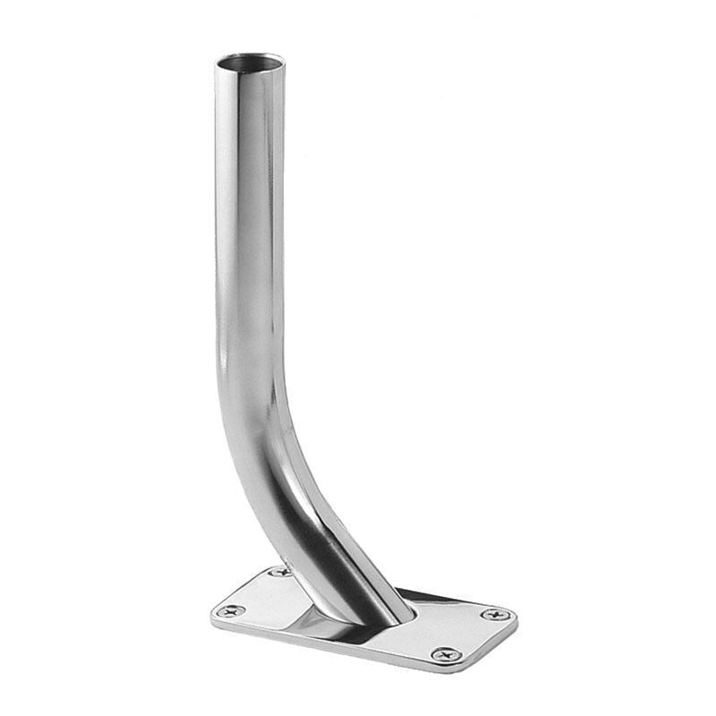 TACO Marine Striker Base Gunnel Mount Pair, For 1-1/2 in Outrigger Poles, 316 Stainless Steel, 12 Locking Positions