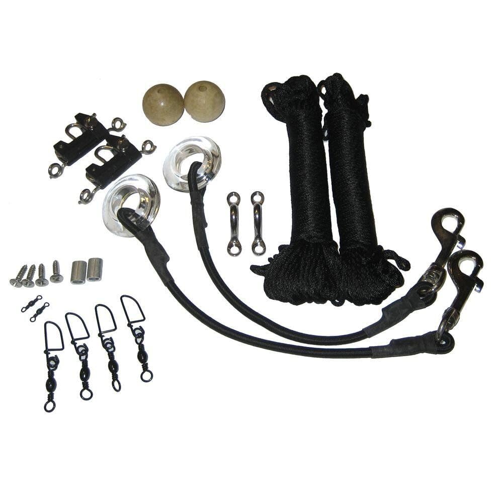 TACO Marine Standard Outrigger Rigging Kit, For Grand Slam 170, Up to 22 ft, 100 ft Dacron Cord
